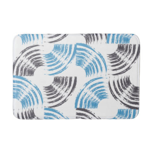Alfombrilla De Baño Modernos, geniales, de moda, azulados trazos abstr