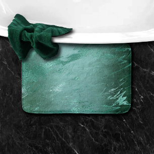 Alfombrilla De Baño Molten Jade Mármol de lujo verde esmeralda