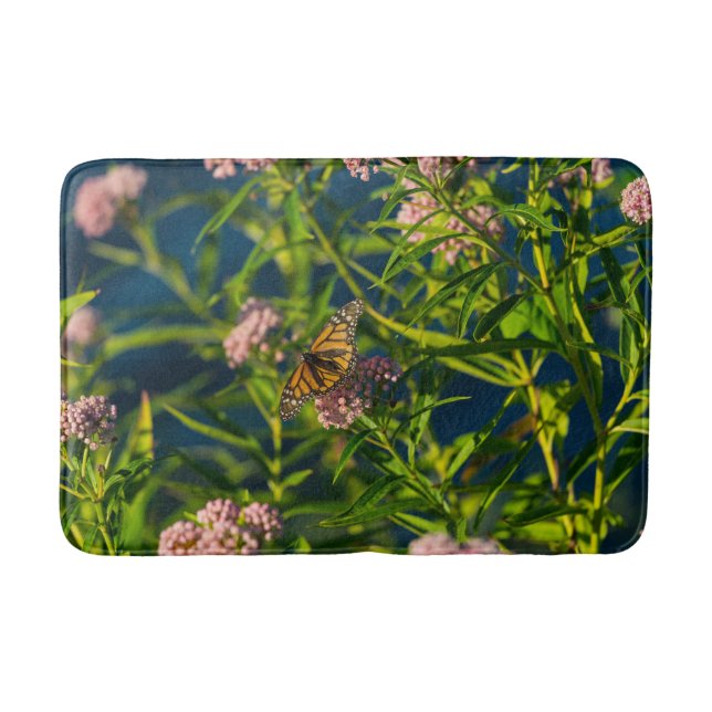 Alfombrilla De Baño Monarca Y Milkweed (Anverso)