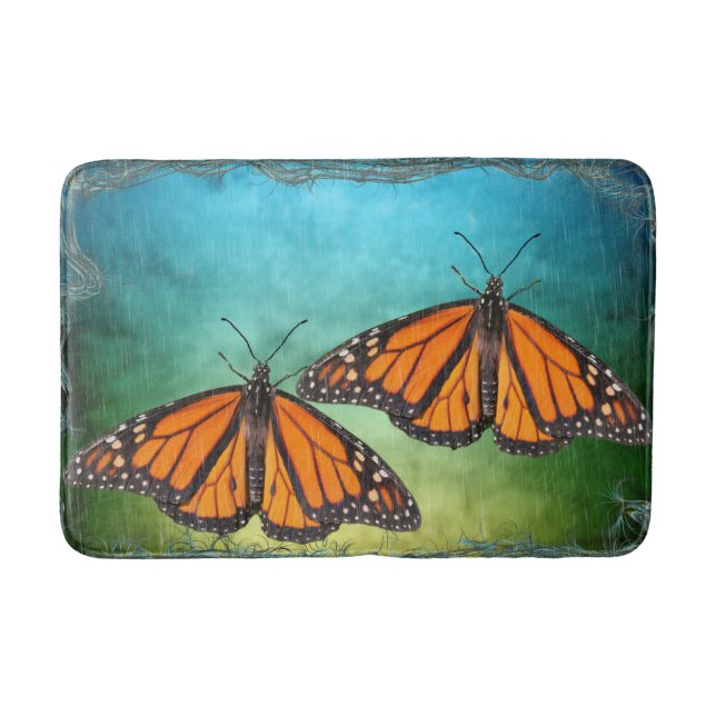 Alfombrilla De Baño Monarch Butterflies Media Bath Mat (Anverso)