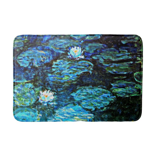 Alfombrilla De Baño Monet - Blue Water Lilis (Anverso)