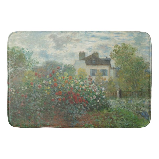 Alfombrilla De Baño Monet El Jardín Artista Arte Antiguo Francés (Anverso)