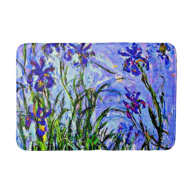 Alfombrilla De Baño Monet - Lilac Irises (Anverso)