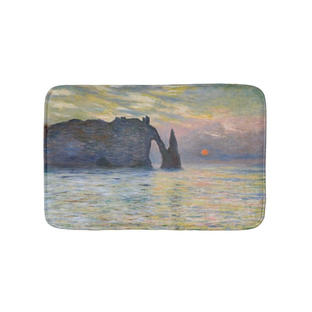 Alfombrilla De Baño Monet - Manneport, acantilado en Etretat, Sunset (Anverso)