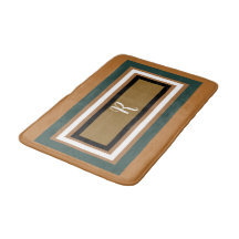 Monograma audaz geométrico verde bronce cobre