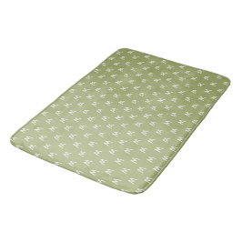 Alfombrilla De Baño Monograma blanco verde de moda