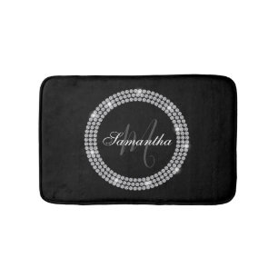 Alfombrilla De Baño Monograma de diamantes