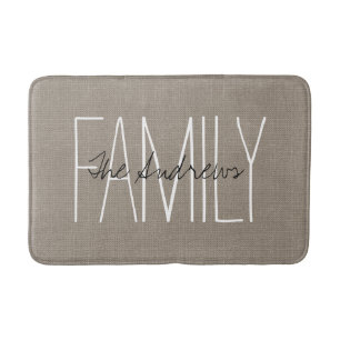 Alfombrilla De Baño Monograma de familia de Modas rusas