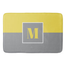 Monograma de Iniciales Gris Amarillo