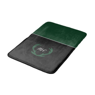 Alfombrilla De Baño Monograma de las Antillas Neerlandesas Verdes Mode