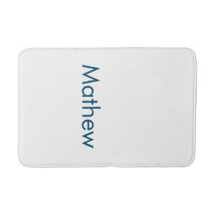 Alfombrilla De Baño monograma de letra inicial simple añade tu nombre