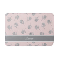 Monograma de Patrón Floral Hortensia Rosa Tímido