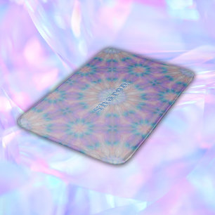 Alfombrilla De Baño Monograma del nombre del patrón Pastel de la Madre