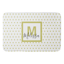 Monograma del patrón del círculo dorado blanco mod