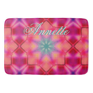 Alfombrilla De Baño Monograma Nombre Color del patrón Estrella Azul  