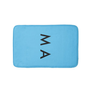 Alfombrilla De Baño Monograma simple añade tu letra nombre hombre mini