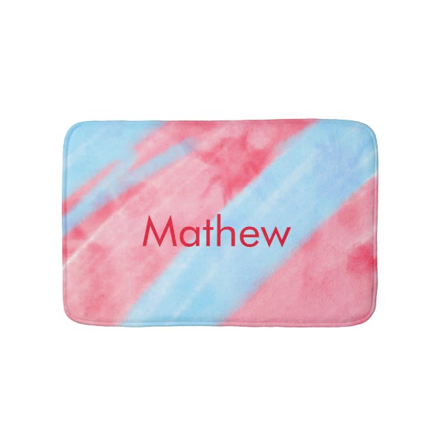 Alfombrilla De Baño monograma simple de letra inicial añada su nombre  (Anverso)