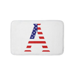 Alfombrilla De Baño Monograma sobrecolocado en el bmcnt de la bandera 