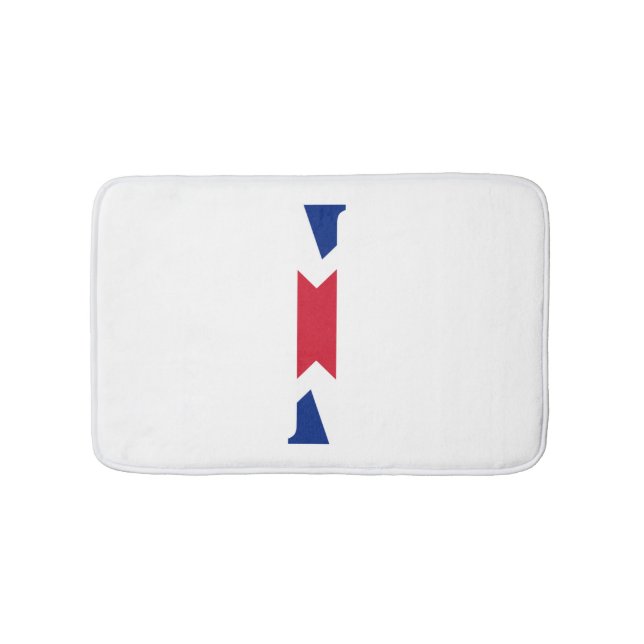 Alfombrilla De Baño Monograma sobrepuesto en la bandera de la Unión Ja (Anverso)