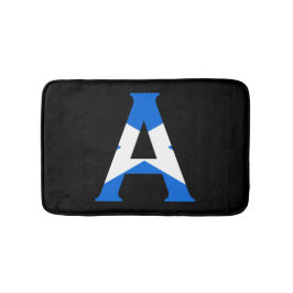 Alfombrilla De Baño Monograma sobrepuesto sobre bmcnt de bandera escoc