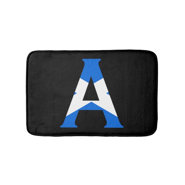 Alfombrilla De Baño Monograma sobrepuesto sobre bmcnt de bandera escoc (Anverso)