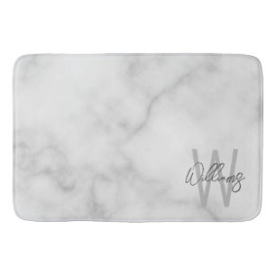 Alfombrilla De Baño Monograma y nombre personalizados de escritura de 