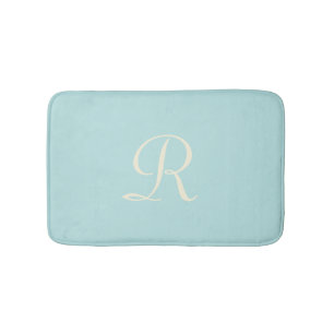 Alfombrilla De Baño Monogramado Robin's Egg Blue Mat