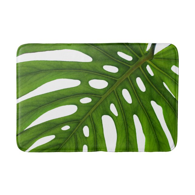 Alfombrilla De Baño Monstera Leaf Botanic Design Bath Mat (Anverso)