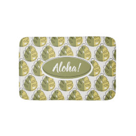 Alfombrilla De Baño Monstera Leaves - Green