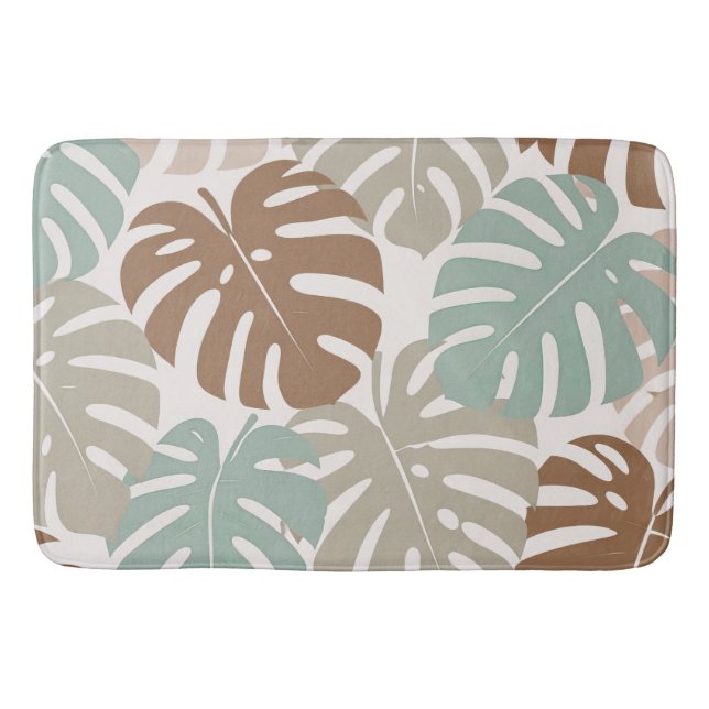 Alfombrilla De Baño Monstera moderno hawaii boho (Anverso)