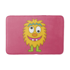 Alfombrilla De Baño Monstruo-Niños amarillos lindos