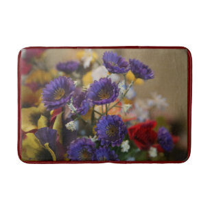 Alfombrilla De Baño Montañas de flores violetas de fotografía