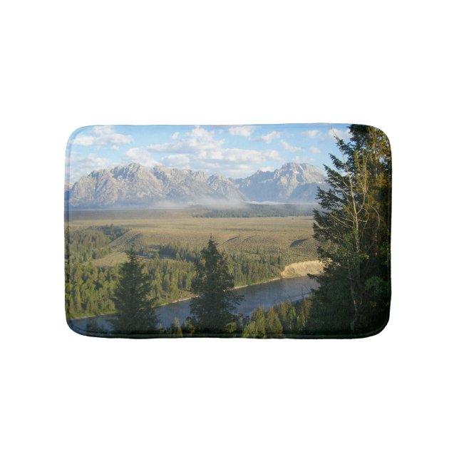Alfombrilla De Baño Montañas y río de Jackson Hole (Anverso)