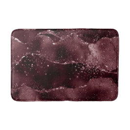 Alfombrilla De Baño Moody Agate | Wine Bordeaux Sangria Merlot Maroon