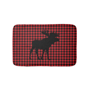 Alfombrilla De Baño Moose Buffalo Check Mountain Living Bath Mat
