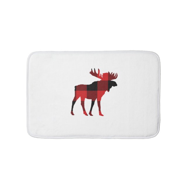 Alfombrilla De Baño Moose Buffalo Check Mountain Living Bath Mat (Anverso)