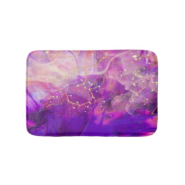 Alfombrilla De Baño Morado Abstracto Bath Mat (Anverso)