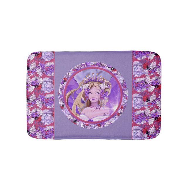 Alfombrilla De Baño Morado de hadas Bath Mat (Anverso)
