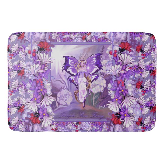 Alfombrilla De Baño Morado de hadas Bath Mat (Anverso)