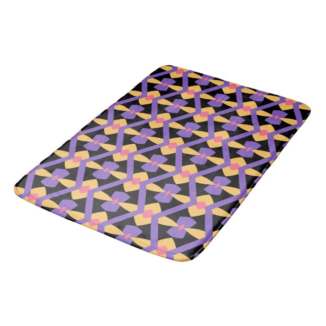 Alfombrilla De Baño Morado decorativo y amarillo (Angular)