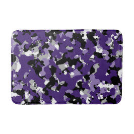 Alfombrilla De Baño Morado Gris Negro Blanco Camuflaje Estampado Camuf