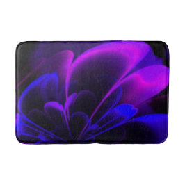 Alfombrilla De Baño Morado Índigo estilizado flor mitad Corolla