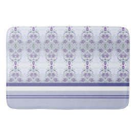 Alfombrilla De Baño Morado malva y blanco con gris