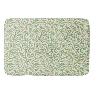 Alfombrilla De Baño Morris - Patrón de hojas y ramas de sauce antiguas