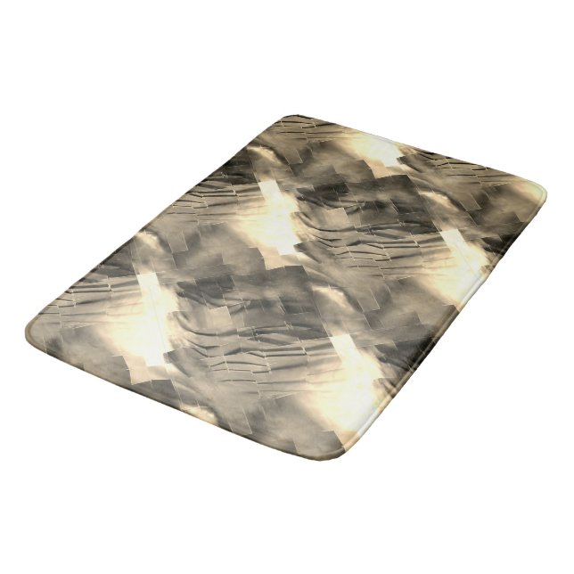 Alfombrilla De Baño Mosaico abstracto extraño con choque de tonos (Angular)