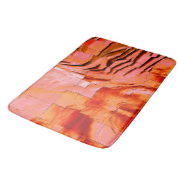 Alfombrilla De Baño Mosaico abstracto, ligeramente esculpido y salmón 