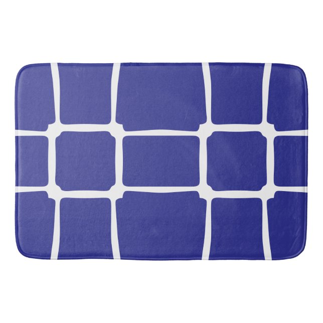 Alfombrilla De Baño Mosaico Blue Uneven Squares (Anverso)