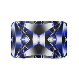 Alfombrilla De Baño Mosaico de dibujo mecánico de gradiente azul relle