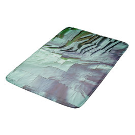 Alfombrilla De Baño Mosaico de menta grisácea con ralladura ligera y r