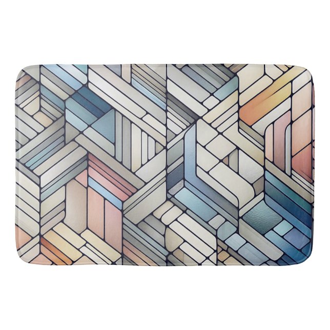 Alfombrilla De Baño Mosaico geométrico (Anverso)